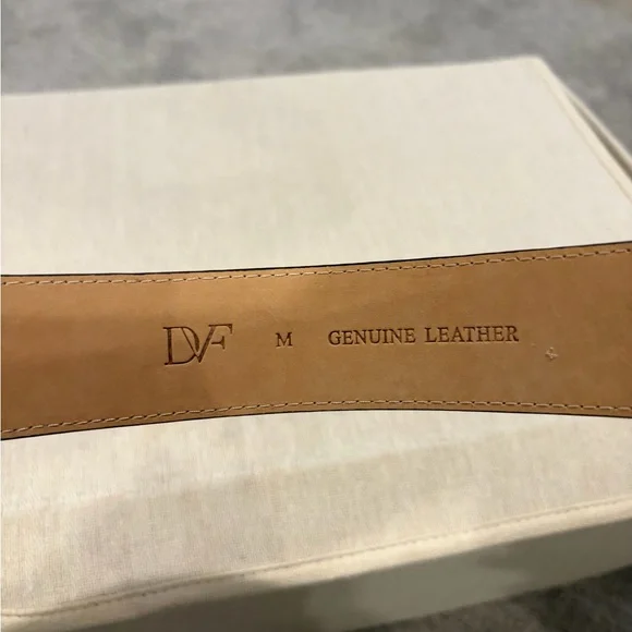 Diane Von Furstenberg Brown Leather Belt - Picture 3 of 4
